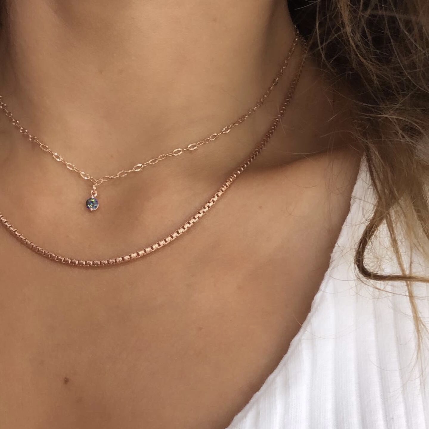 İTALYAN TEK TAŞ KOLYE (MİSTİK TOPAZ)