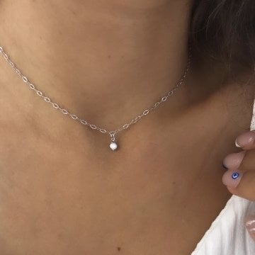 İTALYAN TEK TAŞ KOLYE