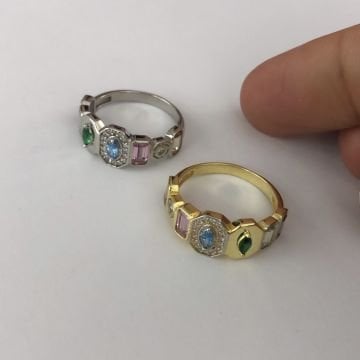 Renkli Taşlı Yüzük