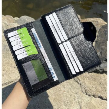 HAKİKİ DERİ BUSINESS MODEL Unisex Siyah Cüzdan