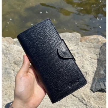 HAKİKİ DERİ BUSINESS MODEL Unisex Siyah Cüzdan