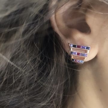 İthal Baget Taşlı Küpe (Çift)