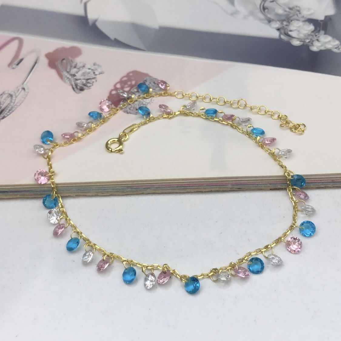 Renkli Taşlı Halhal