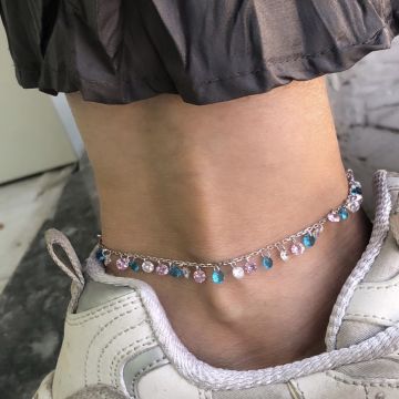 Renkli Taşlı Halhal