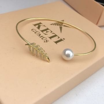 İthal İnci Yaprak Bileklik