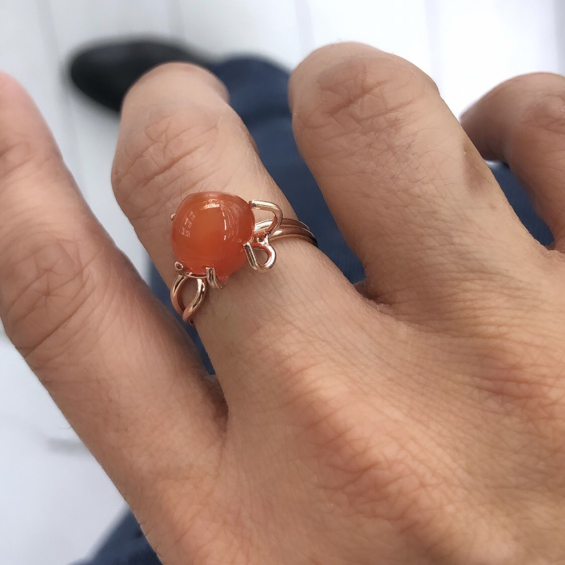 Doğal Taşlı Yüzük Rose