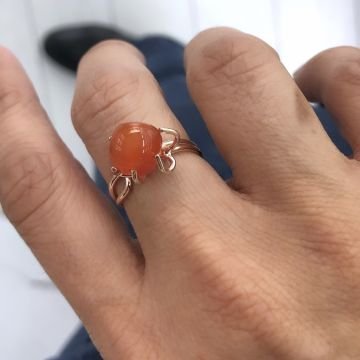 Doğal Taşlı Yüzük Rose