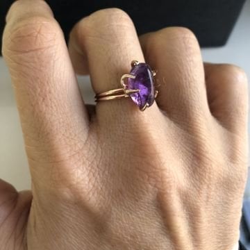 Doğal Taşlı Yüzük Rose