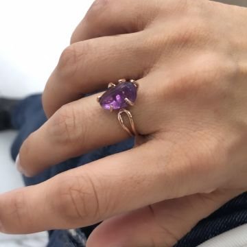 Doğal Taşlı Yüzük Rose