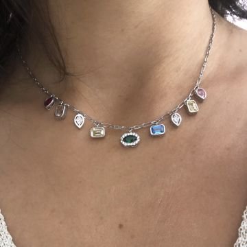 Renkli Taşlı Kolye