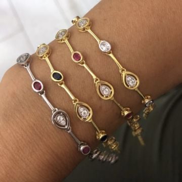 Beyaz Taşlı Bileklik