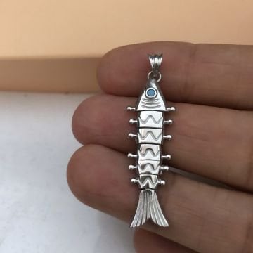 Balık Uç Turkuaz Taşlı