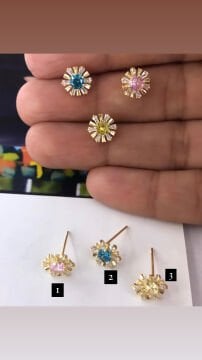 İthal Çiçek Küpe Çift