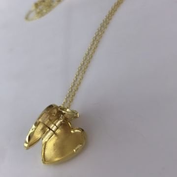 Kapaklı Kalp Kolye