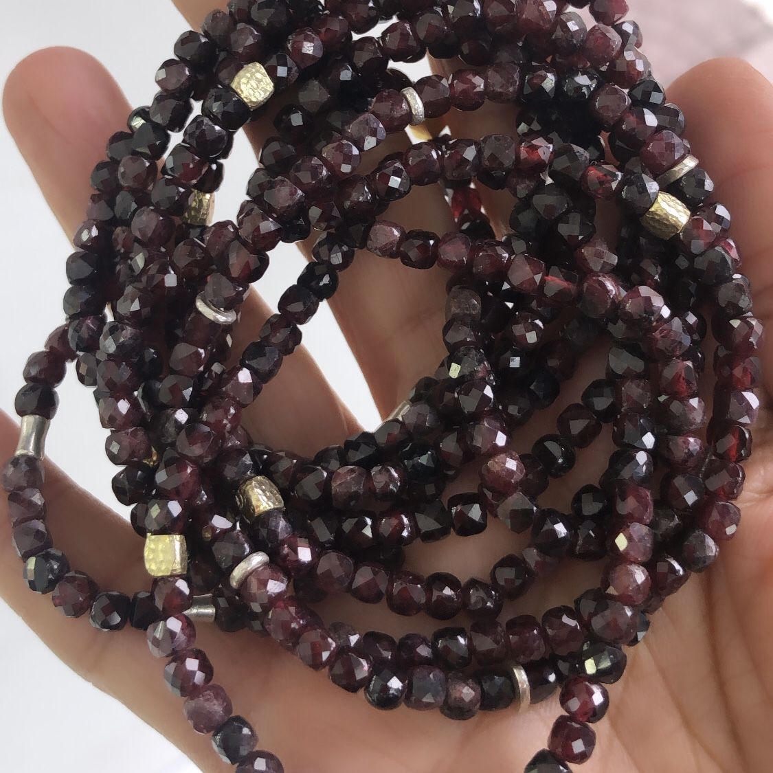 Granat  Taşlı Bileklik (Doğal Taş )