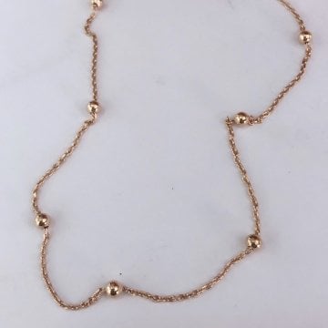 Düz Topçuklu İtalyan Kolye