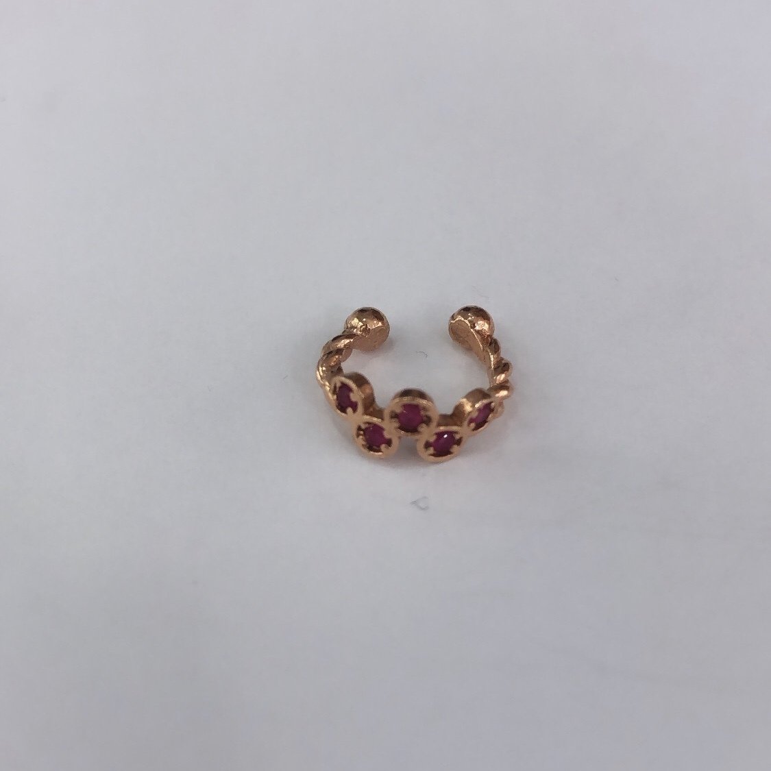 Pembe Taşlı Kıkırdak Küpe Rose