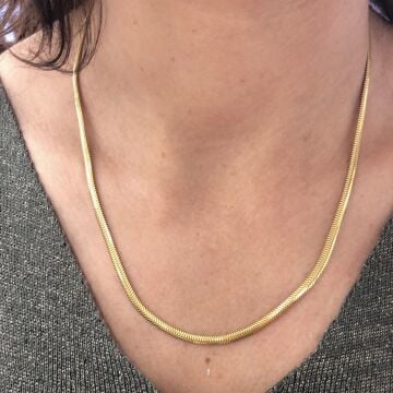 İtalyan Kalın Balık Sırtı Kolye